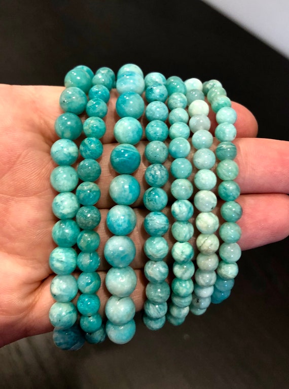 Russian Amazonite Bracelet Healing Crystal Bracelet Etsy Russian Amazonite Bracelet Healing Crystal Bracelet Etsy