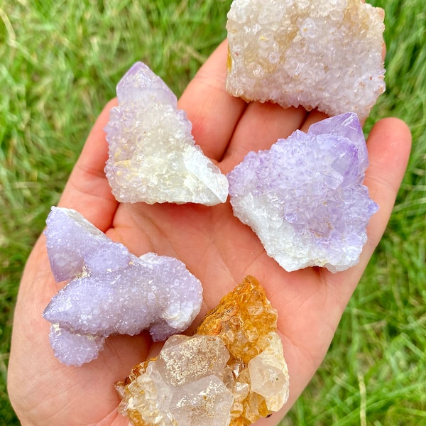 Spirit Quartz Cluster - Spirit Quartz Punkt - Kaktus Quarz Cluster - Natürlicher Spirit Quarz Kristalle - Echter Spirit Quarz Clusters & Punkte