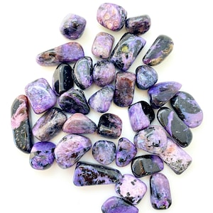Charoite Stone (0.5&quot; - 1.25&quot;) Grade AB - Tumbled Charoite Crystal - Crystals & Stones - Charoite Crystal - Polished Charoite Stone