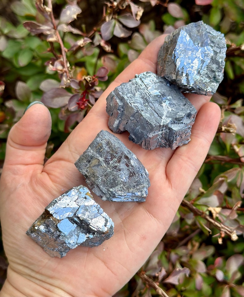 Raw Galena - Rough Galena Crystal - Galena Raw - Galena from Morocco - Raw Galena Mineral Specimen - Raw Silver Crystal - Galena Stone Rough image 5