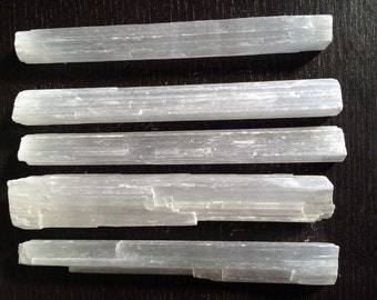 Selenite Wand (4.5" - 5") - Raw Selenite Wand - Raw Selenite Crystal Wand - Crystals - Protection Crystal - Removes Negative Energy