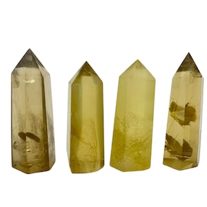 Citrien punt (1,5" tot 4,5") gepolijst citrien kristal punt - natuurlijke citrien steen - toren gepolijst citrien - zonnevlecht chakra steen
