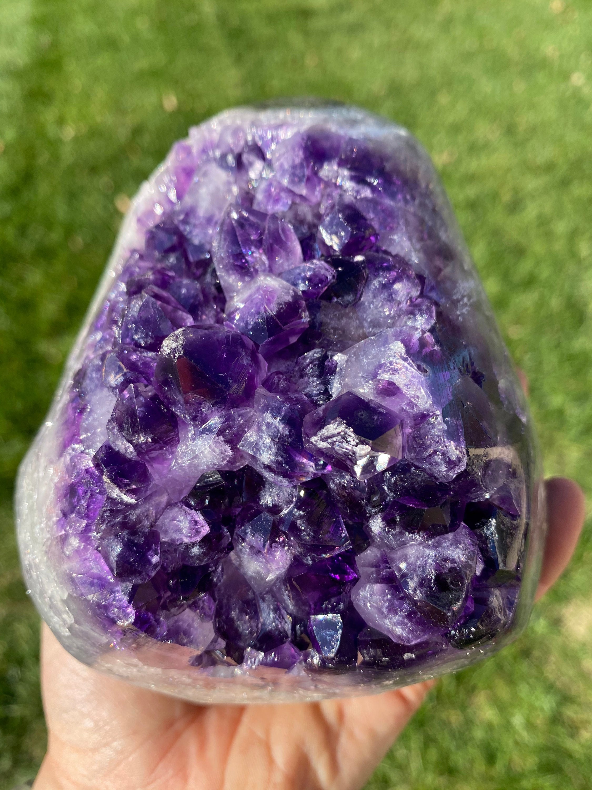 Raw Amethyst Crystal Cluster - Geode Standing Rough Decor 137 25% Off