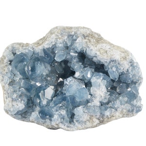 Raw Celestite Cluster - Blue Celestite Geode - Large Celestite Crystal - Celestite Specimen - Celestite Crystal Cluster - Large Geode - 69