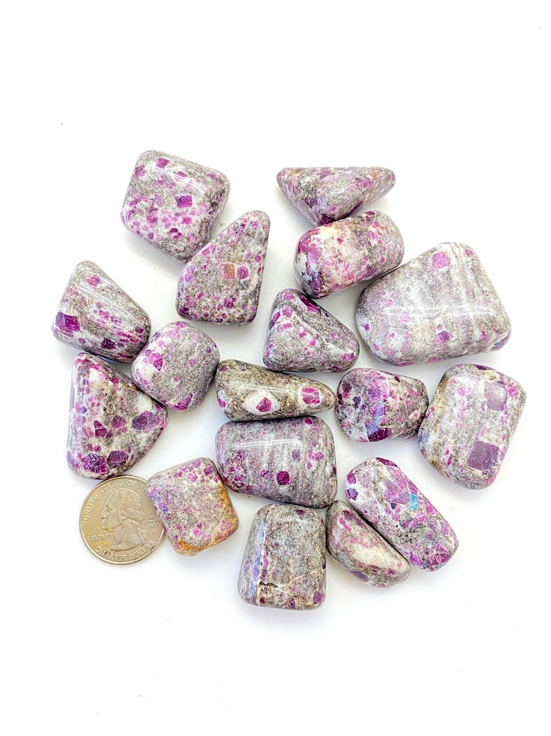 Ruby Feldspar Tumbled Stone - Multiple Sizes Available - Polished Pink Ruby Feldspar Crystal - Fluorescent Mineral - Ruby Feldspar Gemstone image 9