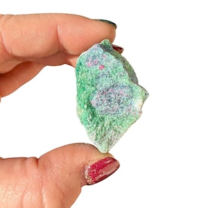 Raw Ruby in Fuchsite Stone (0.5&quot; - 2.5&quot;) Raw Kyanite, Ruby, & Fuchsite Stone - Crystals - Raw Mineral Specimen - Rough Crystals