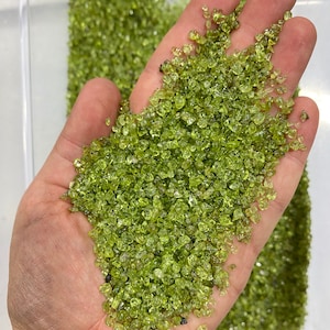 Bulk Peridot Polished Chips (3mm - 5mm) - Polished Peridot Crystal Chips - Wholesale Peridot Chips - Mini Peridot Gemstone Chips Bulk