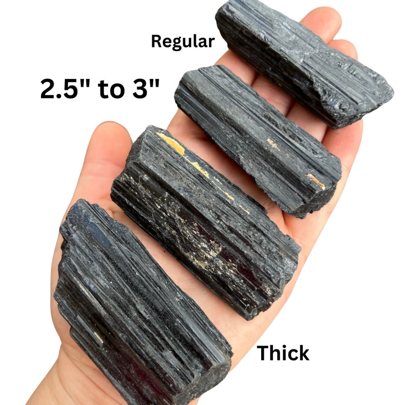 Raw Black Tourmaline Log 0.5 9 A-Grade Rough Black Tourmaline Stone Natural Black Tourmaline Crystal Several Sizes From Brazil image 4