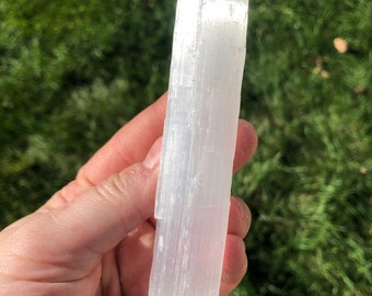 Raw Selenite Wand ~4" - Raw Selenite Crystal Wand - Healing Crystals & Stones - Protection Crystal - Remove Negative Energy - Selenite Stick