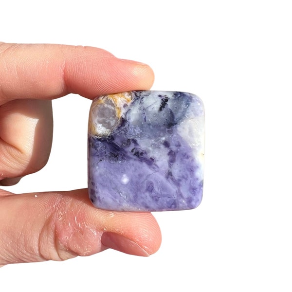 Violet Flame Opal Crystal Slice (0.75" - 2") Blue Opal Stone - Purple Opal Slab - Morado Opal - Opal Royale - Opal, Fluorite, and Silica