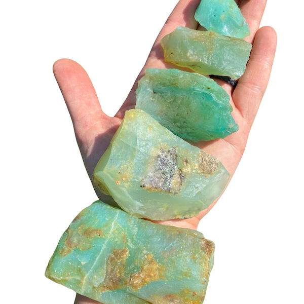 Piedra de ópalo andino azul crudo (0,5" - 6") - Cristal de ópalo peruano azul - Cristal de ópalo andino azul - Piedra de ópalo azul - Ópalo azul natural