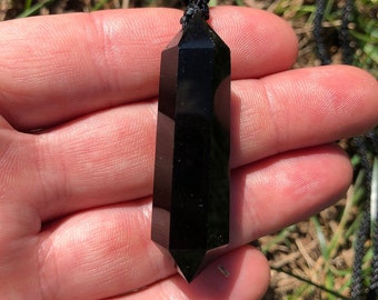 Black Obsidian Necklace - Etsy