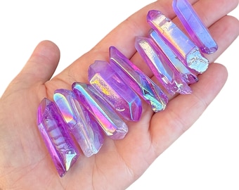 ピンクオーラ水晶ポイント – 原石ピンクオーラ水晶 – 未加工クリスタル