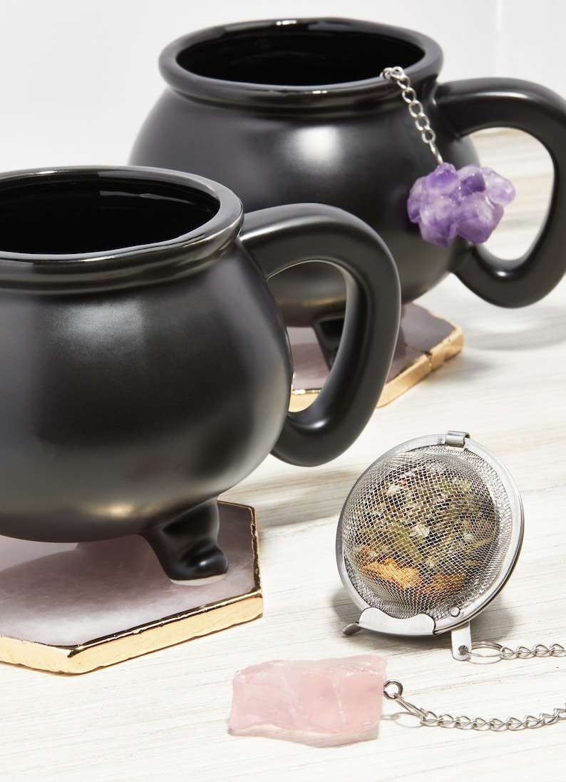 Raw Crystal Tea Infuser Loose Leaf Tea Steeper Cute Tea Strainer Rough Crystal Tea Ball Raw Stone Tea Steeper Tea Lover Gift image 7