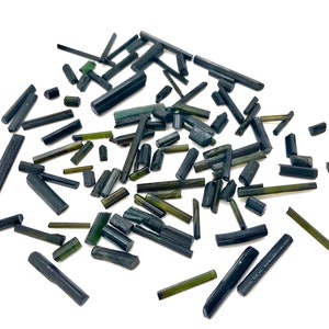 Green Tourmaline Crystal Rod - Raw Green Tourmaline Crystal - Natural Green Tourmaline - Mini Green Tourmaline Rods - Green Crystals