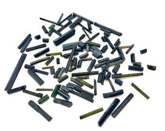 Green Tourmaline Crystal Rod - Raw Green Tourmaline Crystal - Natural Green Tourmaline - Mini Green Tourmaline Rods - Green Crystals