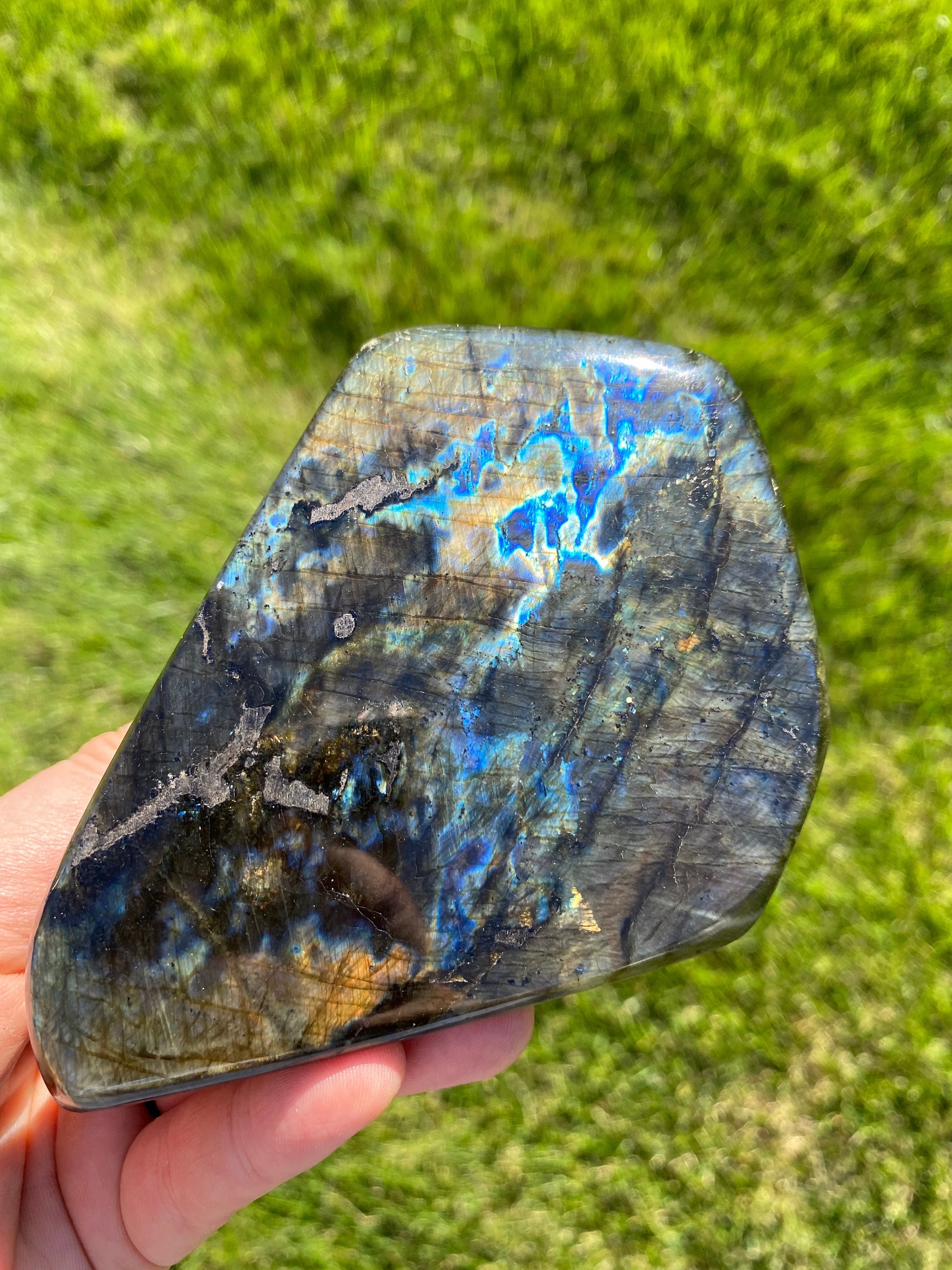 Spectrolite Standing Freeform - Polished Labradorite Crystal Extra Quality #117