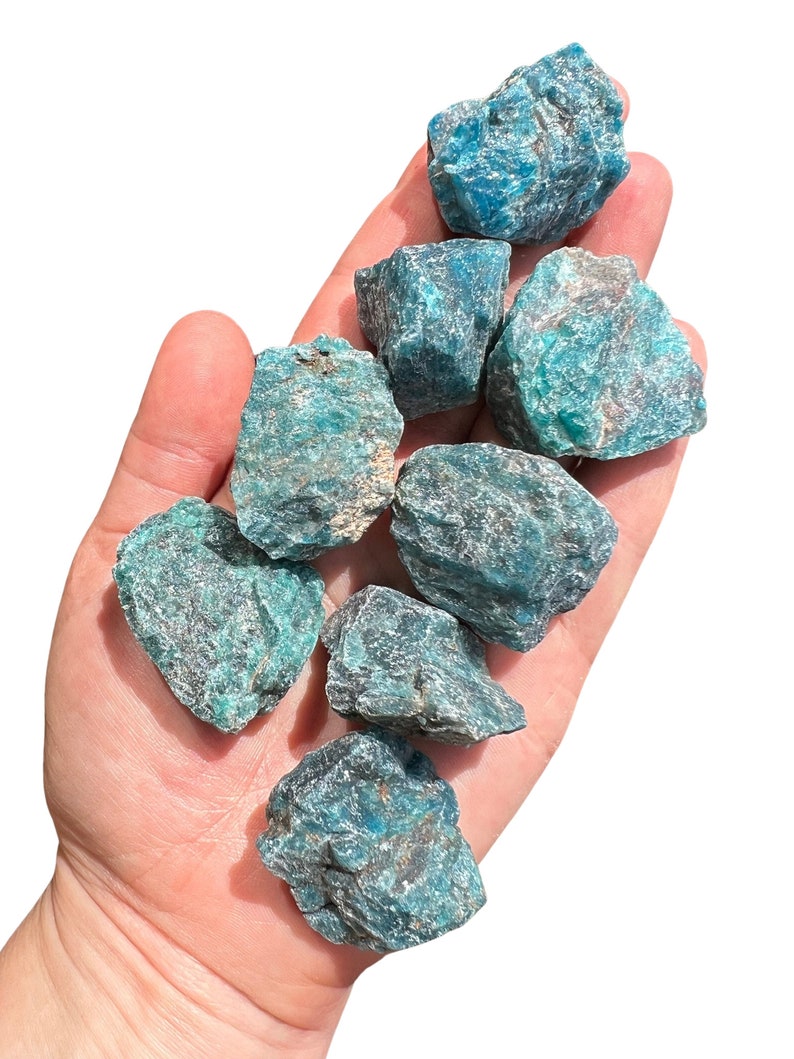 Raw Apatite Crystal Blue Apatite Natural Apatite Rough Apatite Raw Apatite Stone Healing Crystals & Stones Blue Apatite Raw 1" to 1.5"