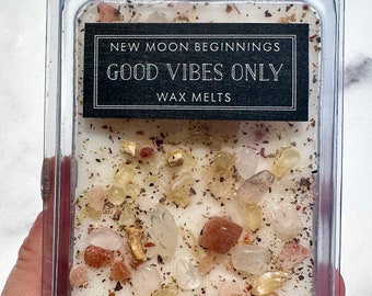 Good Vibes Only Wax Melts - Citrus Scented - Crystal Wax Melts - Aromatherapy Wax Melt - Handmade Soy Wax Melts - Handmade for Good Vibes!