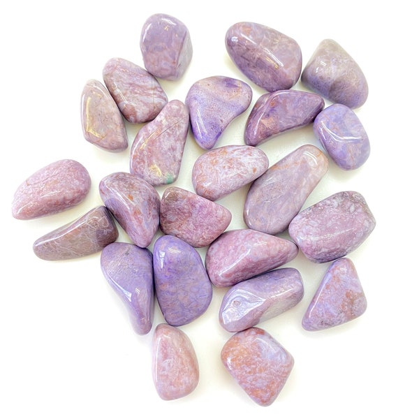 Purple Jade Tumbled Crystal - Grade AA - Multiple Sizes Available - Tumbled Purple Jade Stone - Polished Jade Stone - Purple Jade Gemstone
