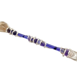 Meditation Wand - Amethyst, Smoky Quartz, and Clear Quartz Crystal - Crystals and Stones - meditation crystal wand - manifestation