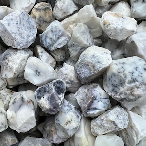Raw Dendritic Opal Stone Grade A (0.5&quot; - 2&quot;) Merlinite Stone - Raw Dendritic Opal Crystal - Merlinite Crystal - Crystals and Stones