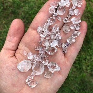 Raw Herkimer Diamond Crystals Grade A Natural Herkimer Diamonds 5mm 15mm Herkimer Diamond Quartz Crystals Herkimer Diamond Raw image 5