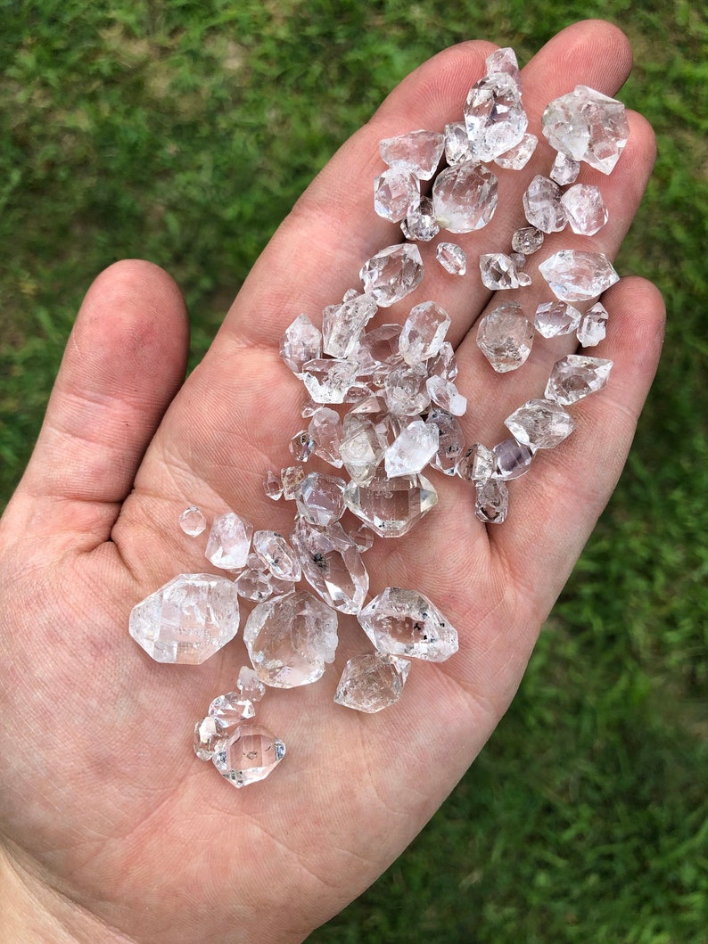 Raw Herkimer Diamond Crystals Grade A Natural Herkimer Diamonds 5mm 15mm Herkimer Diamond Quartz Crystals Herkimer Diamond Raw image 5