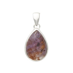 Super 7 stone pendant sterling silver - super seven melody stone pendant - super 7 crystal - cacoxenite crystal pendant - super seven 1193