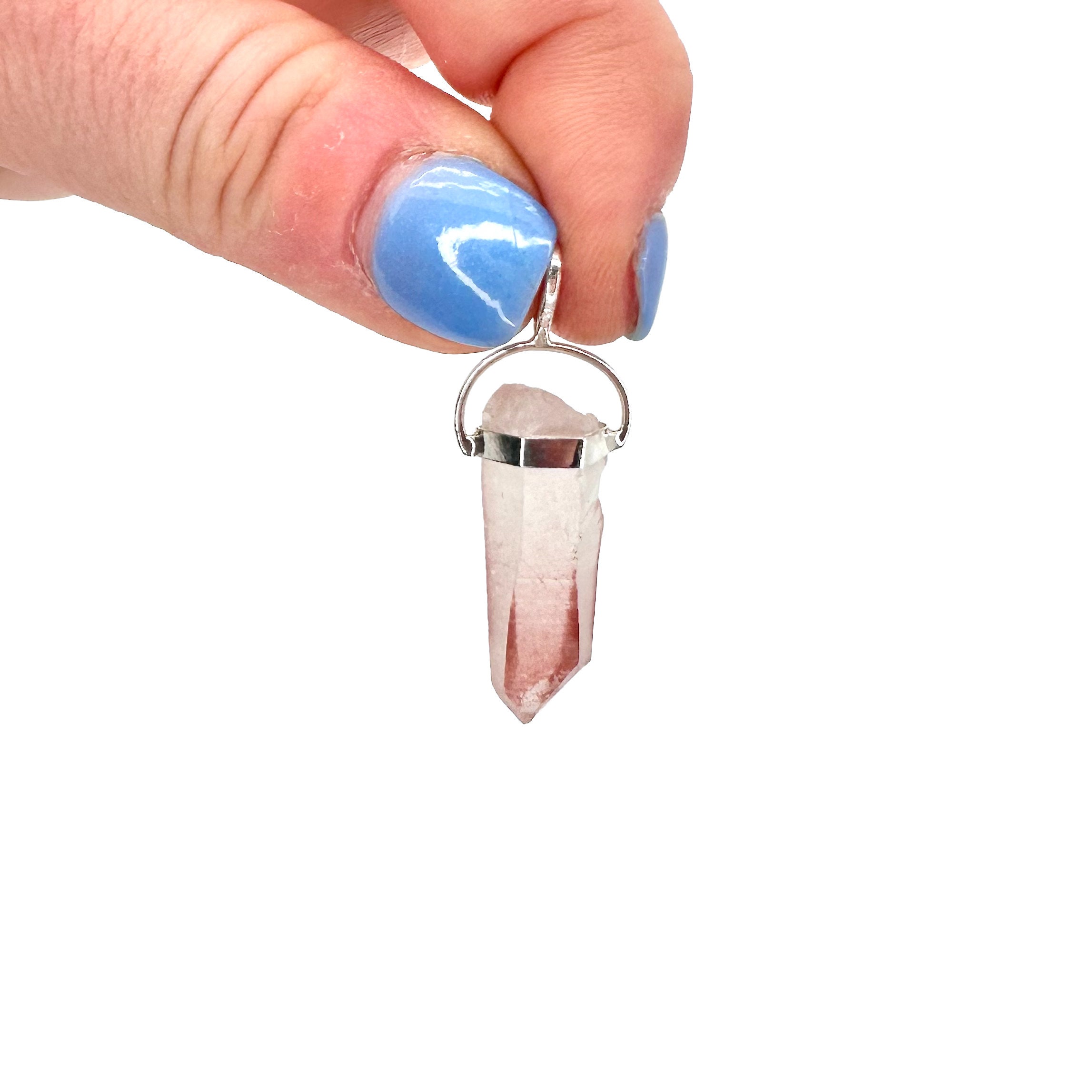 ピンクレムリアンクリスタルペンダント - 本物のピンクレムリアン