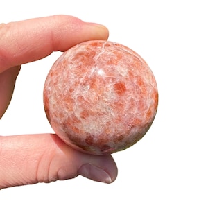 Sunstone Crystal Sphere (.75&quot; - 2.5&quot;) - Sunstone Stone - Crystals and Stones - Sacral Chakra Stone - Polished Sunstone Crystal Ball