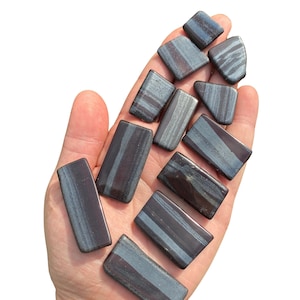 Ancestralite Stone Slice (0.75&quot; - 1.75&quot;) Ancestralite Crystal Slab - Hematite Stone - Crystals and Stones - Ancestralite Slab