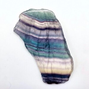 Fluorite Crystal Slice - Polished Rainbow Fluorite Crystal - Fluorite Slab - Rainbow Fluorite Slice - Fluorite Specimen - Crystal Slab