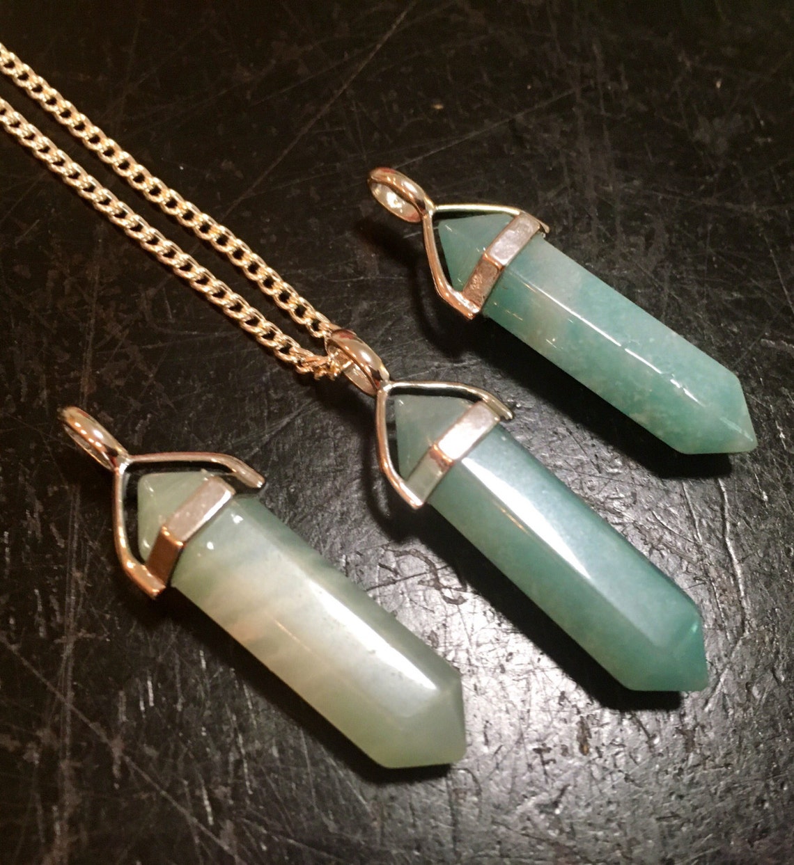 Amazonite Pendant - Amazonite Necklace - Amazonite Crystal Point ...