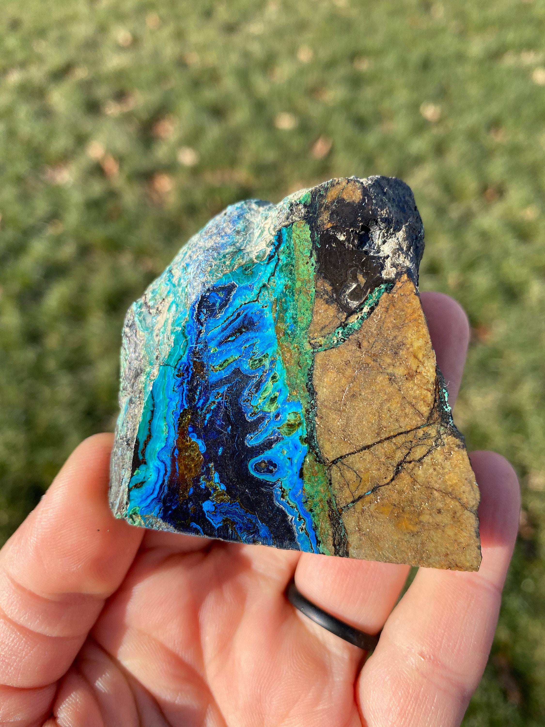 polished azurite malachite