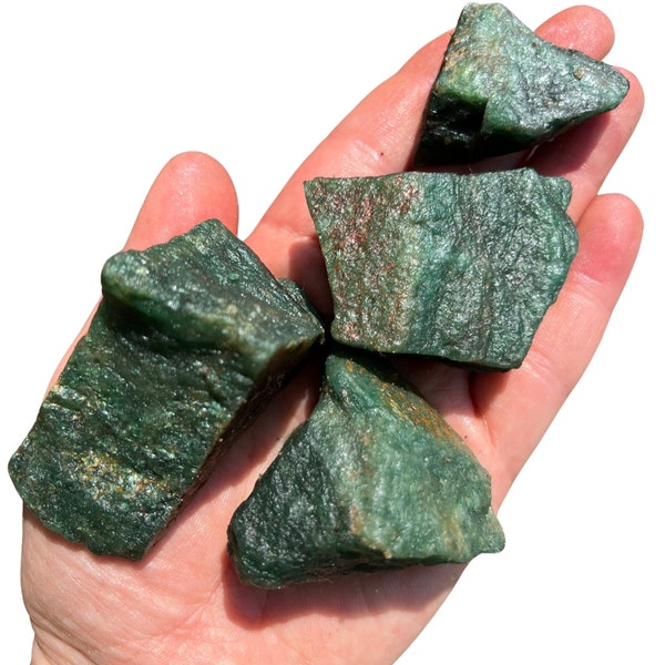 Raw Green Aventurine Dark Green (0.5" - 3.25") Raw Green Aventurine Stone - Healing Crystals and Stones - Raw Green Aventurine Crystal