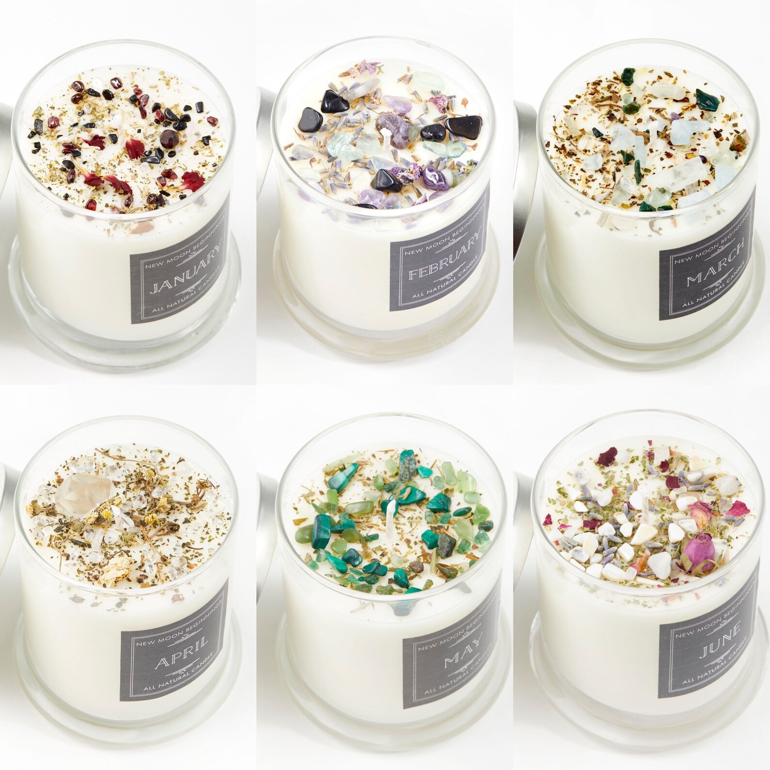 Handmade Birthstone Candles Birth Month Candles Healing Etsy