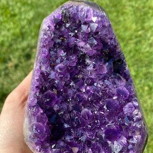 Raw Amethyst Crystal Cluster Geode - Standing Amethyst Stone - Raw Amethyst Geode - Rough Amethyst Geode - Amethyst Decor - 124 - 25% Off