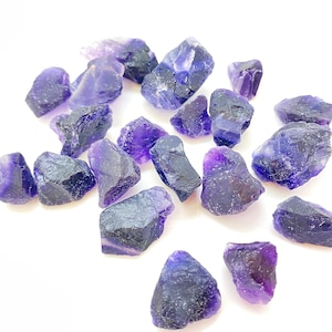 Raw Purple Fluorite Crystal (.5" - 1") - Grade A - Purple Fluorite Healing Crystal - Rough Purple Fluorite - Raw Fluorite Stone Purple