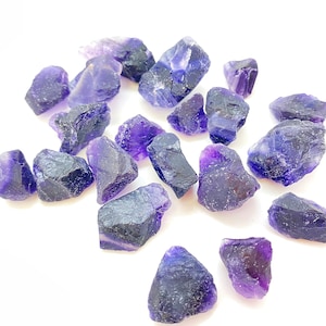 Raw Purple Fluorite Crystal (.5" - 1") - Grade A - Purple Fluorite Healing Crystal - Rough Purple Fluorite - Raw Fluorite Stone