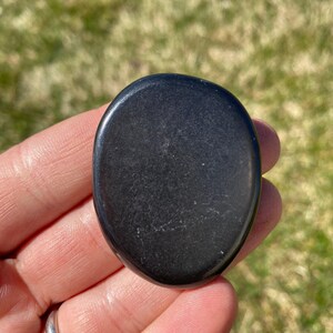 Shungite Worry Stone (1.25" - 2") Polished Shungite Crystal - Genuine Shungite Crystal Worry Stone - Shungite Palm Stone - EMF Protection image 10