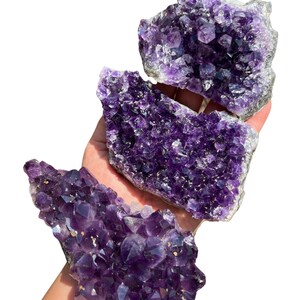 Raw Amethyst Crystal Cluster 1.5 to 6 Grade A Amethyst Cluster Rough Amethyst Geode High Quality Purple Amethyst Druze Cluster image 4