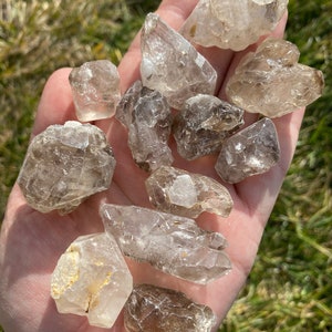 Raw Smoky Elestial Quartz Crystal Elestial Quartz Cluster Raw Smoky Quartz Stone Smoky Quartz Crystal Points Smoky Elestial Cluster image 3