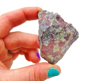Raw Dragon's Blood Jasper Stone - Rough Dragon Stone - Healing Crystals & Stones - Dragon Blood Stone - Piemontite and Epidote Stone
