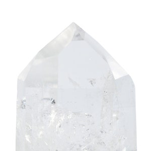 Large Clear Quartz Crystal Point - Unique Clear Quartz Point - Polished Crystal Quartz Tower - Standing Clear Quartz Crystal Tower - 62