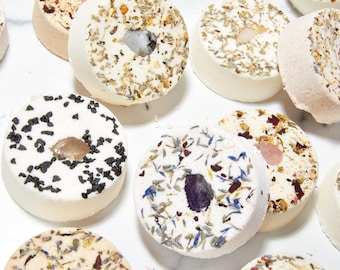 All Natural Bath Bombs - Dried Flower, Herb, & Crystal Bath Bombs - Handmade Bath Bombs - Bath Soak - Bath Bombs - Natural Crystal Bath Bomb