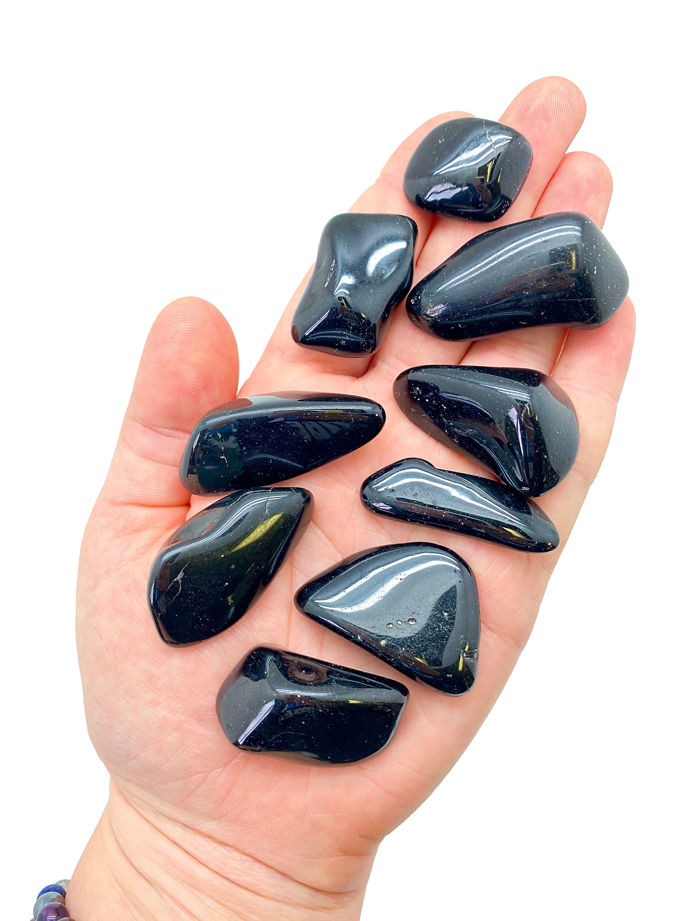 Black Tourmaline Tumbled Crystal Multiple Sizes Available Tumbled