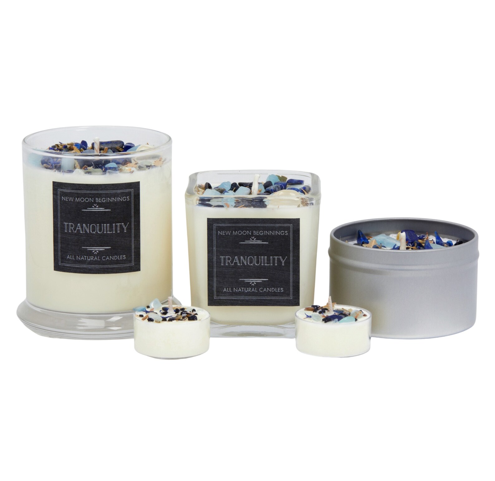 Tranquility Candles Crystal & Herb Candles Aromatherapy Etsy