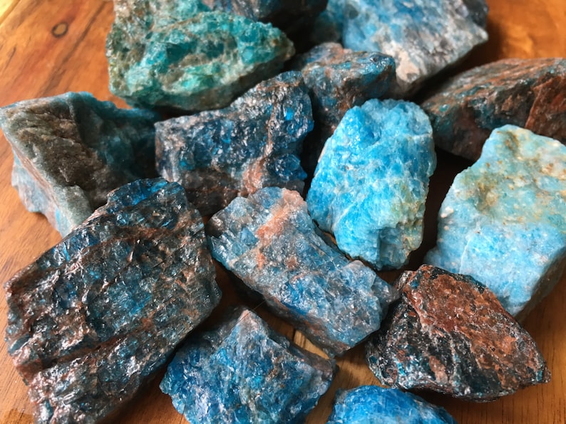 Raw Apatite Crystal Blue Apatite Natural Apatite Rough Apatite Raw Apatite Stone Healing Crystals & Stones Blue Apatite Raw image 4