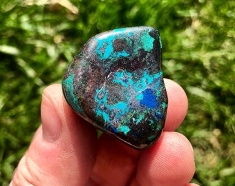 Shattuckite Chrysocolla Tumbled Stone - Multiple Sizes Available - Tumbled Chrysocolla Shattuckite Crystal - Polished Blue Chrysocolla Stone